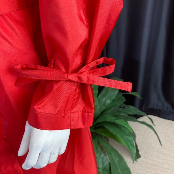 Cheerful Tangerine Hooded Raincoat Maxi - Picture 6 of 11